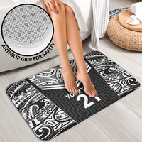 New Zealand Black Fern Custom Bathroom Set Maori Tukutuku Black-white Motif LT9 - Polynesian Pride