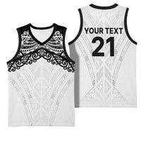 New Zealand Koru Fern Custom Basketball Jersey Simple Taniko Motif LT9 - Polynesian Pride
