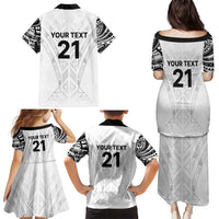 New Zealand Koru Fern Custom Family Matching Puletasi and Hawaiian Shirt Simple Taniko Motif LT9 - Polynesian Pride