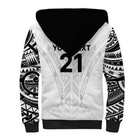 New Zealand Koru Fern Custom Sherpa Hoodie Simple Taniko Motif LT9 - Polynesian Pride