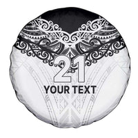 New Zealand Koru Fern Custom Spare Tire Cover Simple Taniko Motif LT9 - Polynesian Pride