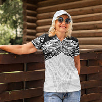 New Zealand Koru Fern Custom Women Polo Shirt Simple Taniko Motif LT9 - Polynesian Pride