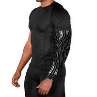 New Zealand Maori Taniko Arm Sleeves Black Kowhaiwhai Puhoro - Polynesian Pride