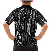 New Zealand Maori Taniko Family Matching Mermaid Dress and Hawaiian Shirt Black Kowhaiwhai Puhoro LT9 - Polynesian Pride