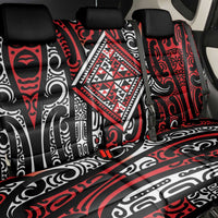 New Zealand Maori Taniko Back Car Seat Cover Red Kowhaiwhai Puhoro LT9 - Polynesian Pride