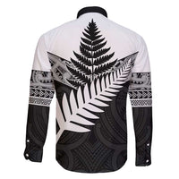 New Zealand Silver Fern Family Matching Short Sleeve Bodycon Dress and Hawaiian Shirt Maori Koru Mixed Taniko Pattern LT9 - Polynesian Pride