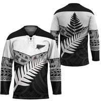 New Zealand Silver Fern Hockey Jersey Maori Koru Mixed Taniko Pattern - Polynesian Pride