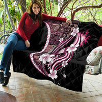 Samoa Siapo Tribal Pattern Quilt Violet Polynesian Plumeria Tapa Motif