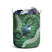 Tui Bird Koru Silver Fern Aotearoa Laundry Basket