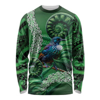 Tui Bird Koru Silver Fern Aotearoa Long Sleeve Shirt