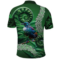 Tui Bird Koru Silver Fern Aotearoa Polo Shirt