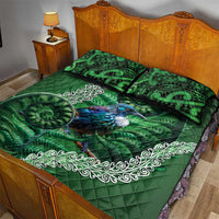 Tui Bird Koru Silver Fern Aotearoa Quilt Bed Set