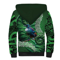 Tui Bird Koru Silver Fern Aotearoa Sherpa Hoodie