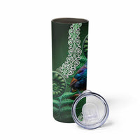 Tui Bird Koru Silver Fern Aotearoa Skinny Tumbler