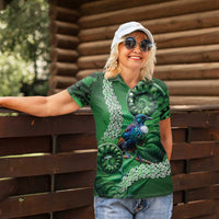 Tui Bird Koru Silver Fern Aotearoa Women Polo Shirt