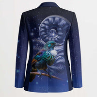 Tui Bird Matariki Galaxy Blazer Koru Silver Fern Aotearoa