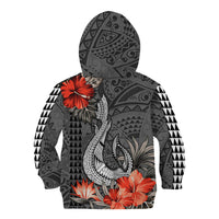 Personalised Hawaii Fish Hook Kid Hoodie Polynesian Vintage Vibes LT9 - Polynesian Pride