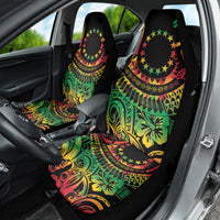Cook Islands 15 Stars Car Seat Cover Kuki Airani Polynesian Tribal Wave Tattoo LT9 - Polynesian Pride