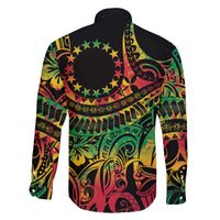 Cook Islands 15 Stars Family Matching Mermaid Dress and Hawaiian Shirt Kuki Airani Polynesian Tribal Wave Tattoo