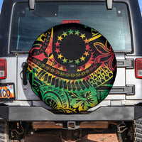 Cook Islands 15 Stars Spare Tire Cover Kuki Airani Polynesian Tribal Wave Tattoo LT9 Reggae - Polynesian Pride