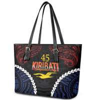 Kiribati 45th Anniversary Independence Day Leather Tote Bag Since 1979
