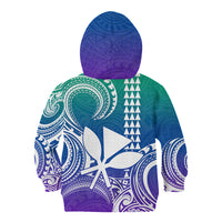 Custom King Kamehameha Day Hawaii Kid Hoodie Paradise of the Pacific Tribal Kakau - Gradient LT9 - Polynesian Pride
