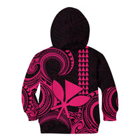 Custom King Kamehameha Day Hawaii Kid Hoodie Paradise of the Pacific Tribal Kakau - Pink LT9 - Polynesian Pride