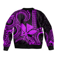 Custom King Kamehameha Day Hawaii Bomber Jacket Paradise of the Pacific Tribal Kakau - Purple LT9 - Polynesian Pride
