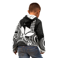 King Kamehameha Day Hawaii Kid Hoodie Paradise of the Pacific Tribal Kakau with Kanaka Maoli - White LT9 - Polynesian Pride
