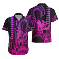 King Kamehameha Day Hawaii Hawaiian Shirt Paradise of the Pacific Tribal Kakau with Kanaka Maoli - Pink Gradient LT9 - Polynesian Pride