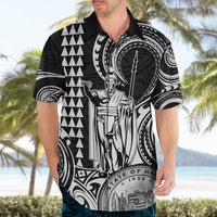 Custom King Kamehameha Day Hawaii Hawaiian Shirt Paradise of the Pacific Tribal Kakau with Kanaka Maoli - White LT9 - Polynesian Pride