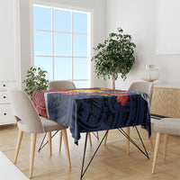 Flag of Kiribati Polynesian Pattern Tablecloth Est 1979 With Tropical Flowers LT9 - Polynesian Pride