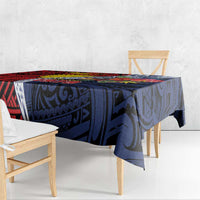 Flag of Kiribati Polynesian Pattern Tablecloth Est 1979 With Tropical Flowers LT9 - Polynesian Pride