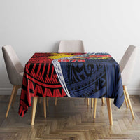 Flag of Kiribati Polynesian Pattern Tablecloth Est 1979 With Tropical Flowers LT9 - Polynesian Pride