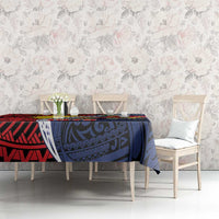 Flag of Kiribati Polynesian Pattern Tablecloth Est 1979 With Tropical Flowers LT9 - Polynesian Pride