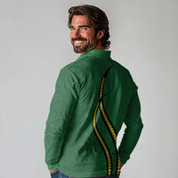 Manua Islands Polynesian Style Long Sleeve Polo Shirt
