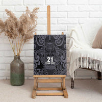 Custom New Zealand Taiaha Maori Canvas Wall Art Minimalist Silver Fern All Black LT9 - Polynesian Pride
