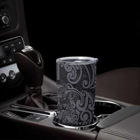 New Zealand Taiaha Maori Tumbler Cup Minimalist Silver Fern All Black LT9 - Polynesian Pride