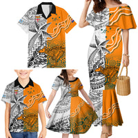 Personalised Fiji Australia Rugby Family Matching Mermaid Dress and Hawaiian Shirt World Cup 2023 Polynesia Tapa Mixed Indigenous Aboriginal LT9 - Polynesian Pride