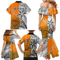Personalised Fiji Australia Rugby Family Matching Mermaid Dress and Hawaiian Shirt World Cup 2023 Polynesia Tapa Mixed Indigenous Aboriginal LT9 - Polynesian Pride