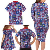 Filipino Maligayang Pasko Family Matching Long Sleeve Bodycon Dress and Hawaiian Shirt Pacific Patchwork Xmas Vibes LT9 - Polynesian Pride