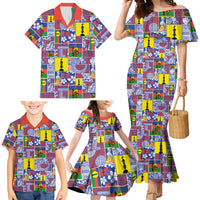 New Caledonia Joyeux Noel Family Matching Mermaid Dress and Hawaiian Shirt Pacific Patchwork Xmas Vibes LT9 - Polynesian Pride