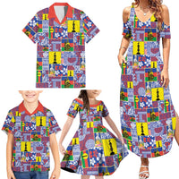 New Caledonia Joyeux Noel Family Matching Summer Maxi Dress and Hawaiian Shirt Pacific Patchwork Xmas Vibes LT9 - Polynesian Pride