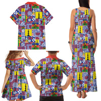 New Caledonia Joyeux Noel Family Matching Tank Maxi Dress and Hawaiian Shirt Pacific Patchwork Xmas Vibes LT9 - Polynesian Pride