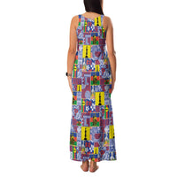 New Caledonia Joyeux Noel Family Matching Tank Maxi Dress and Hawaiian Shirt Pacific Patchwork Xmas Vibes LT9 - Polynesian Pride
