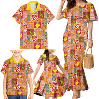 Niue Monuina e Kilisimasi Family Matching Mermaid Dress and Hawaiian Shirt Pacific Patchwork Xmas Vibes LT9 - Polynesian Pride