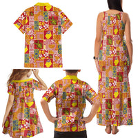 Niue Monuina e Kilisimasi Family Matching Tank Maxi Dress and Hawaiian Shirt Pacific Patchwork Xmas Vibes LT9 - Polynesian Pride