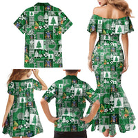 Norfolk Island Meri Krismas Family Matching Mermaid Dress and Hawaiian Shirt Pacific Patchwork Xmas Vibes LT9 - Polynesian Pride