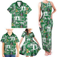 Norfolk Island Meri Krismas Family Matching Tank Maxi Dress and Hawaiian Shirt Pacific Patchwork Xmas Vibes LT9 - Polynesian Pride
