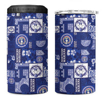 Northern Mariana Islands Magof Nochebuena 4 in 1 Can Cooler Tumbler Pacific Patchwork Xmas Vibes LT9 One Size: 16 oz Blue - Polynesian Pride